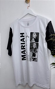 T-shirt Mariah Carey -  Hero  P/B (Manga com/sem paetê)
