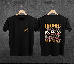 T-shirt Alanis Morissette -  Retrô (Manga com ou sem paetê)