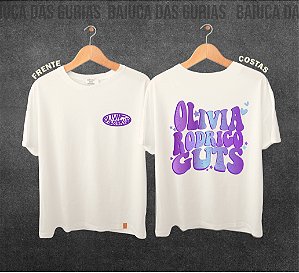 T-shirt Olivia Rodrigo -  Retrô Lilás (Manga com ou sem paetê)