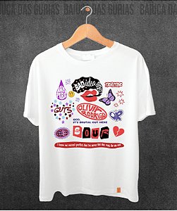 T-shirt Olivia Rodrigo -  Músicas (Manga com ou sem paetê)