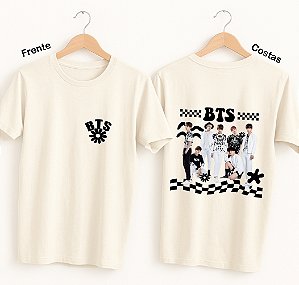 Camiseta BTS - Groovy Boys (Manga com ou sem paetê)