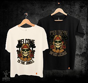 Camiseta Guns n' Roses - Welcome to the Jungle  (Manga com ou sem paetê)