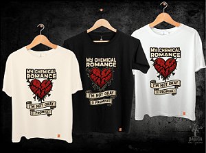 Camiseta My Chemical Romance - I'm not okay  (Manga com ou sem paetê)
