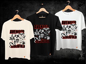 Camiseta Avenged Sevenfold - Musicas  (Manga com ou sem paetê)
