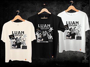 Camiseta Luan Santana - Fotos p/b (Manga com ou sem paetê)