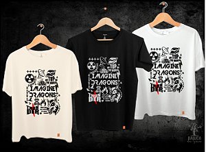 Camiseta Imagine Dragons - Musicas (Manga com ou sem paetê)