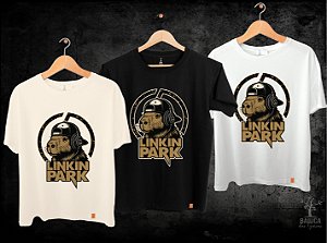 Camiseta Linkin Park - Capivara com fone (Manga com/sem paetê)