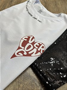 Camiseta Foo Fighters Everlong gola (manga paetê)