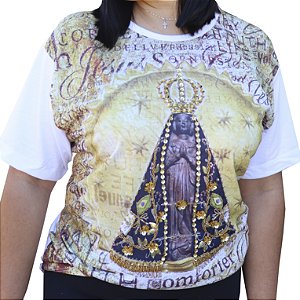 Camiseta Nossa Senhora Nicho Bordada