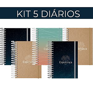 Kit 5 Diários Dia a Dia com Esperança 2024