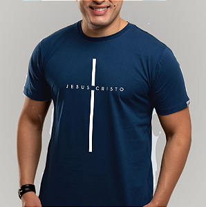 Camiseta Jesus Cristo Azul