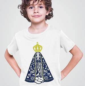 Camiseta Infantil Nossa Senhora Aparecida Branca
