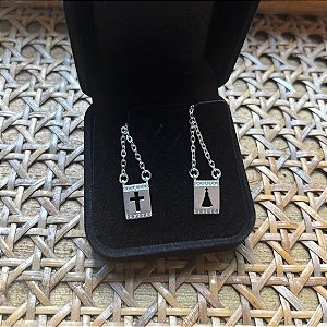 Escapulário em Prata 925 Cravejado