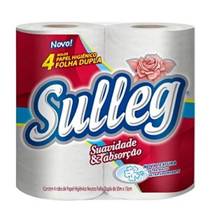 PAPEL HIGIENICO C/4 SULLEG (FOLHA DUPLA)- (Fardo c/16 pacotes)