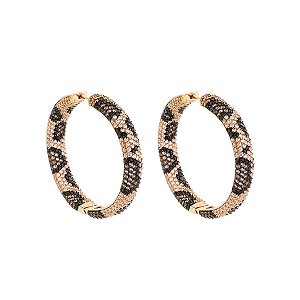 Brinco Argola Onça Ouro 18K