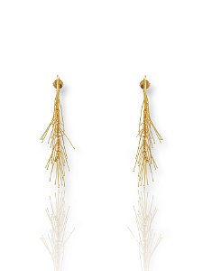 Brinco Semijoia de Festa de Luxo Folheado a Ouro: Elegância Deslumbrante para Ocasiões Especiais