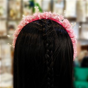 Tiara Romântica Premium Floral