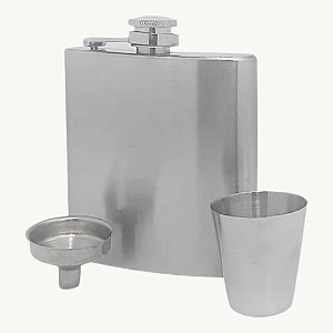 Cantil em Inox Porta Bebidas de Bolso 180ML - AG8817