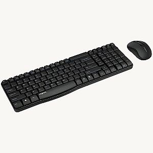 Combo Multimídia Teclado E Mouse Sem Fio Multilaser Full Preto 2.4gzh - RA001