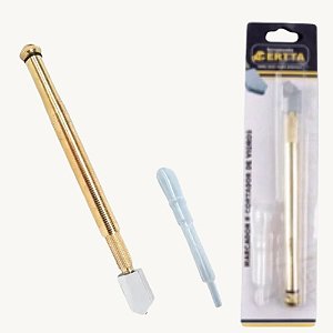 Marcador e Cortador de Vidro 16cm Portátil Corpo de Metal - CVD-03