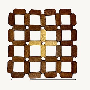 Descanso de Panela de Bambu Utensílios para Cozinha 15x15CM  - JOGAM-30