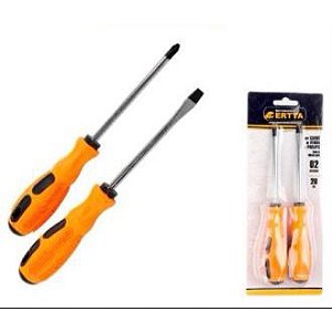 Conjunto de Ferramentas 2 Peças Chave de Fenda + Chave Philips - FERR-236