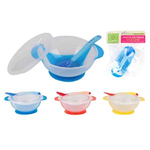 Kit Marmita Infantil Refeição 02 pçs Prato + Colher - KRI-20