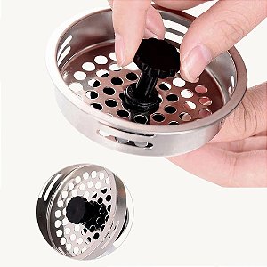 Ralo Para Pia De Cozinha Em Inox 8*3cm Ótima Qualidade - RALO-10