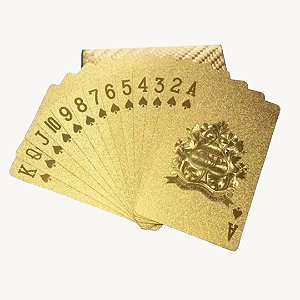 Jogo de Baralho Luxo Dourado e Preto - HM9603
