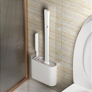 Escova de Silicone para Limpeza do Banheiro com Suporte - AG3146