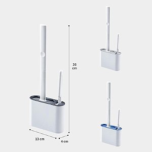 Escova de Silicone para Limpeza do Banheiro com Suporte - AG3146