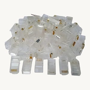 Conector RJ-45 - EMBALAGEM COM 50 PEÇAS