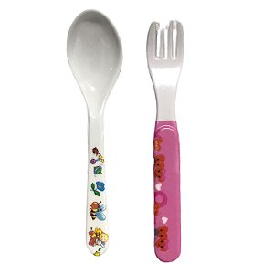 Kit Talher Infantil Colher + Garfo para  Refeições - 54632