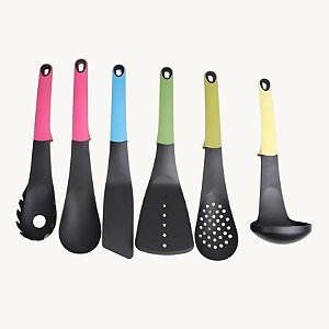 Kit Utensílios de Cozinha 7 Peças Nylon com Suporte - AG1059