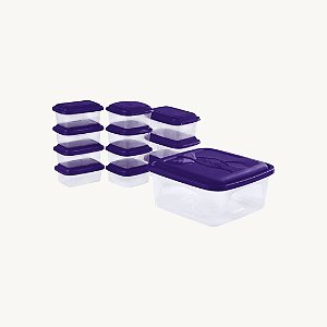 Kit 12 Potes Giplás Armazenamentos Diversos BPA Free