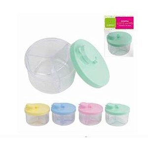 Porta Leite em Pó Dosador 3 Divisórias Marmita com Tampa Giratória   COP-57