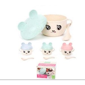 Kit Refeição Infantil Marmita Para Crianças Com Colher + Tampa 11*10CM  - IAL010