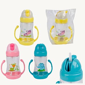 Copo Infantil com Alça e Canudo Retrátil 450ml - COP-87
