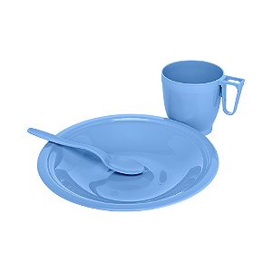 Kit Alimentação Jaguar 03 Pçs Prato, Caneca Colher - 7730
