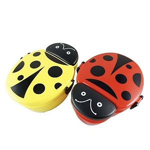 Mini Marmita Lancheira Fofa Infantil Joaninha com 1 Colher - BPA FREE - 5064