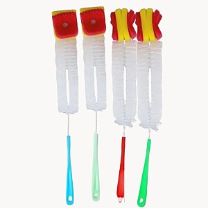 Escova de Plástico para Limpeza com Esponja na Ponta Haste Flexível - ESC-05-4