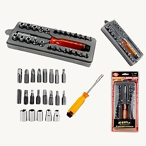 Kit Chave Intercambiável Multifuncional de Metal 28 Peças - FERR-243