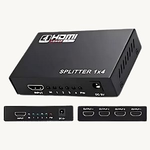 Splitter Distribuidor Hdmi 1x4 Divisor Full Hd 1.4 3d 1080p