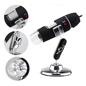 Microscópio Profissional Digital USB - Zoom 1000x Câmera 2mp