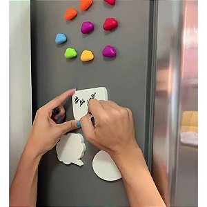 Ímãs de Geladeira com 3 Balões de Diálogo Anotações Recados Lembrete com Caneta Inclusa - 5147
