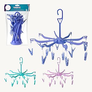 Varal Dobrável para Roupas Íntimas, Meias  - 16 Grampos - VARS-05