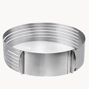 Molde Aro para Cortar Bolo em Inox com 6 Camadas para Cozinha 16x8,5cm FOR-13