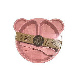 Prato Infantil Bebê - Não pode ser usado no microondas KRI 35 ROSA