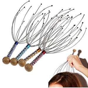 Massageador de Cabeça Cafuné Massagem Relaxante Antiestresse 20cm - MCC-01
