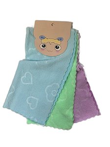 Kit com 3 Panos em Poliéster para Limpeza 25x25cm - LT20148-S